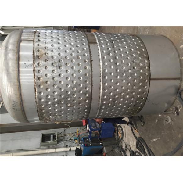 Large Stainless Steel Tank , Jacketed Mixing Tank 500L - 50000L Capacity