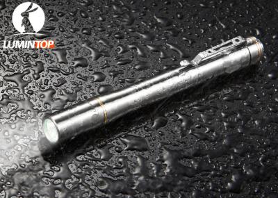 Pen Shape Mini LED Flashlight With Self Luminlous Ring 900 CD Beam Intensity