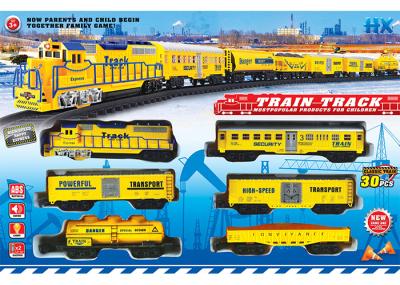 ABS Plastic Classic Battery Operated Train Track Set W / Lights Sound