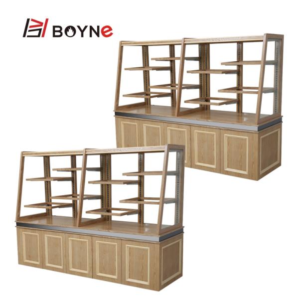 Tempered Glass Commercial Central Island Bread Cabinet For Coffee Shop