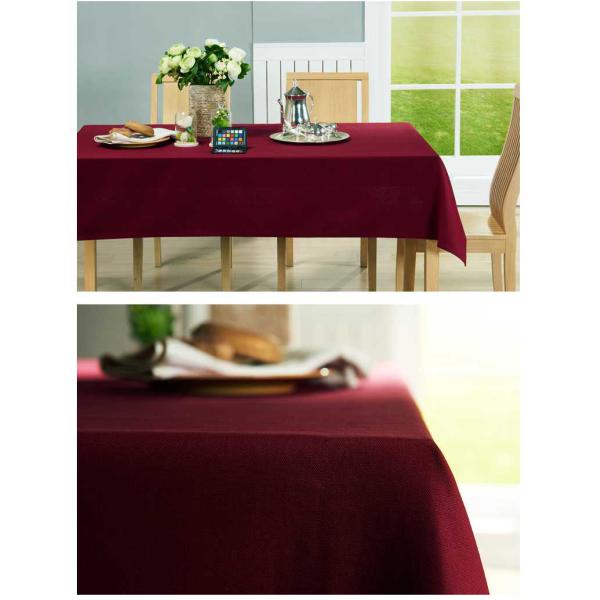 Twill Pure Color Plain Oblong Decorative Table Cloths For Indoor / Outdoor
