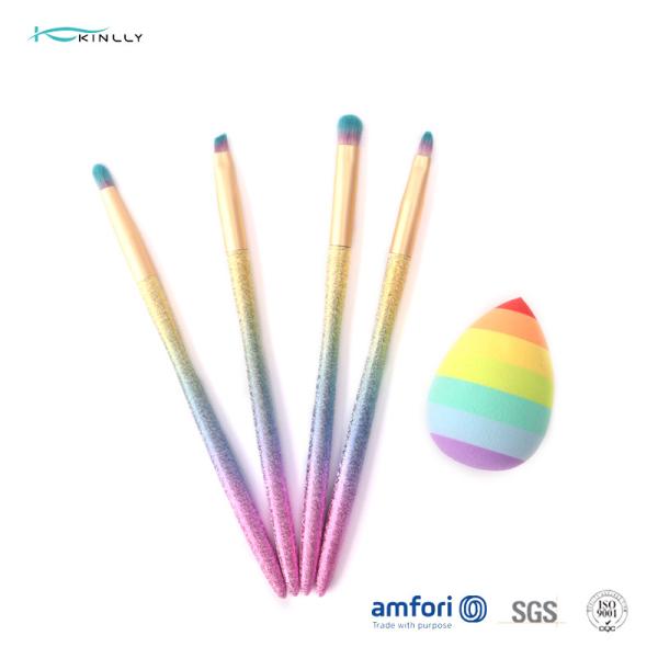 OEM Colorful 8pcs Plastic Makeup Brushes For Eye Shadow