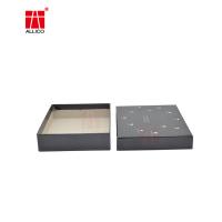 Base de lujo del negro de la caja de regalo y forma rectangular de empaquetado de la caja de la tapa