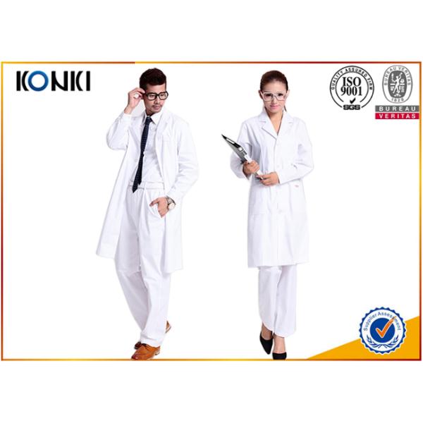 Comfortable White Medical Scrubs Uniforms , Medical Lab Coats For Doctor