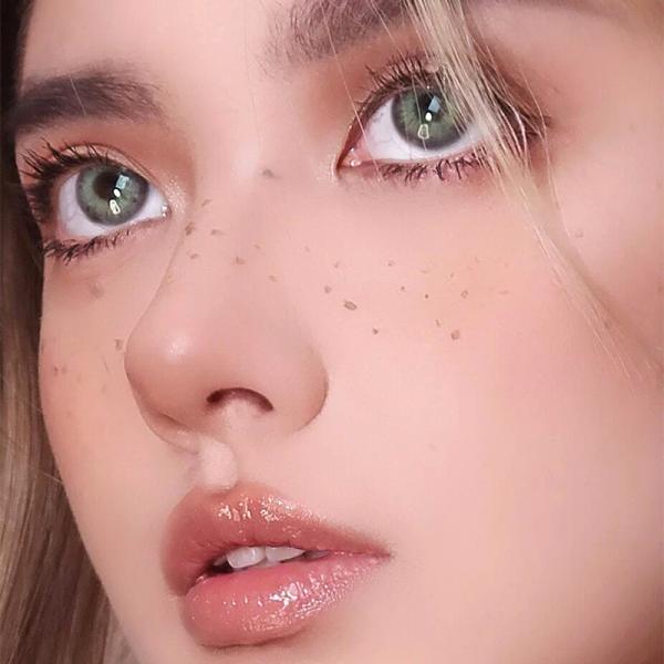 Контактные линзы KSSEYE самые естественные покрашенные серые голубые на коррекция 14mm