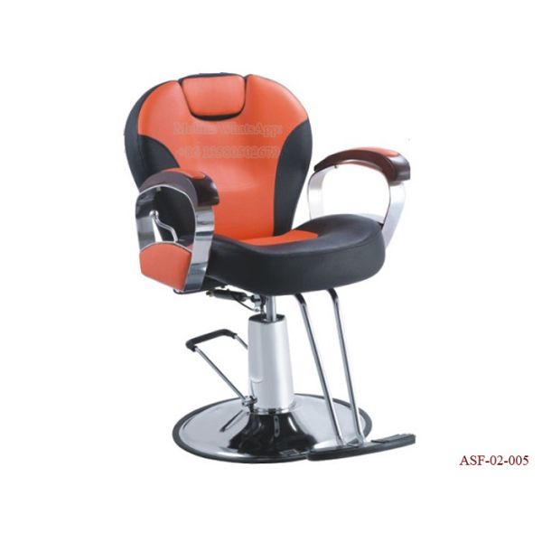 ASF-02-005 Metal Armrest Durable Leather Seat Barber Chair , Hair Salon Chair Manufacturer