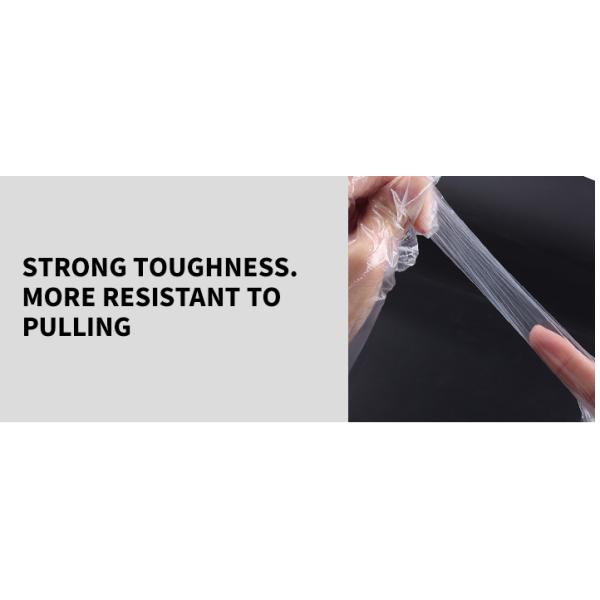 Practical high quality transparent disposable hdpe vinyl pe glove thickened disposable clear plastic gloves