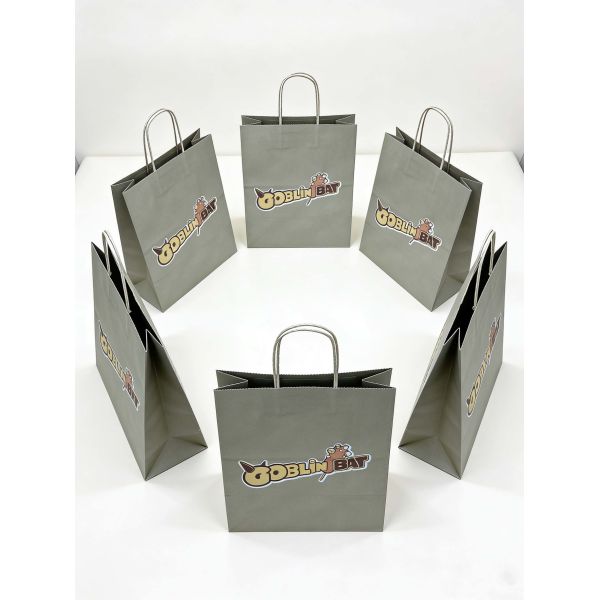 Customized Disposable Kraft Paper Twisted  Handle Bag Printing MOQ 50000 Pieces Take Away Bag