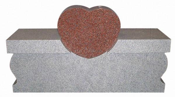 American style red granite headstones monuments