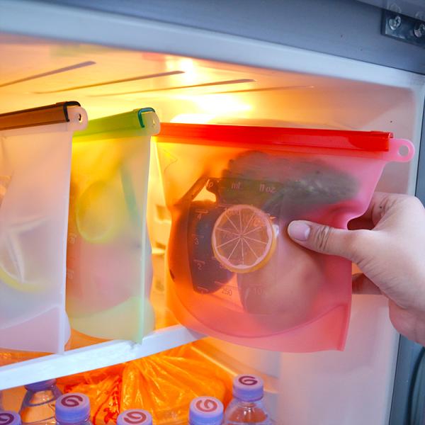 1.5L Сандвич консервирующий Силиконовые пищевые пакеты многоразовые пакеты для хранения пищи