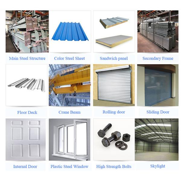 Light Weight Sgs Purlin Steel Frame Warehouse Construction