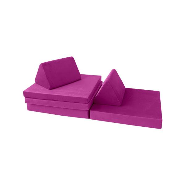 Toddler To Teen Couch Play High Density Foam Velvet Childrens Play Sofa