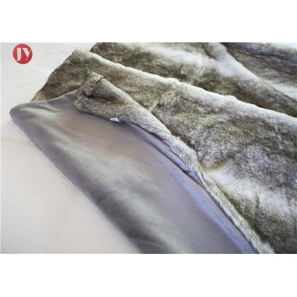 Exotic Faux Chinchilla Throw Blanket , Chinchilla Faux Fur Throw Blanket