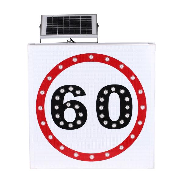 CE Approval 5mm LED Solar Powered Street Signs , Aluminum Traffic Signs