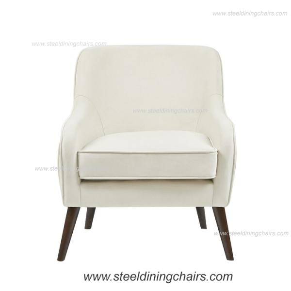 Velvet Upholstered Luxury Lounge Wood Leg 90cm 75cm One Seater Couch