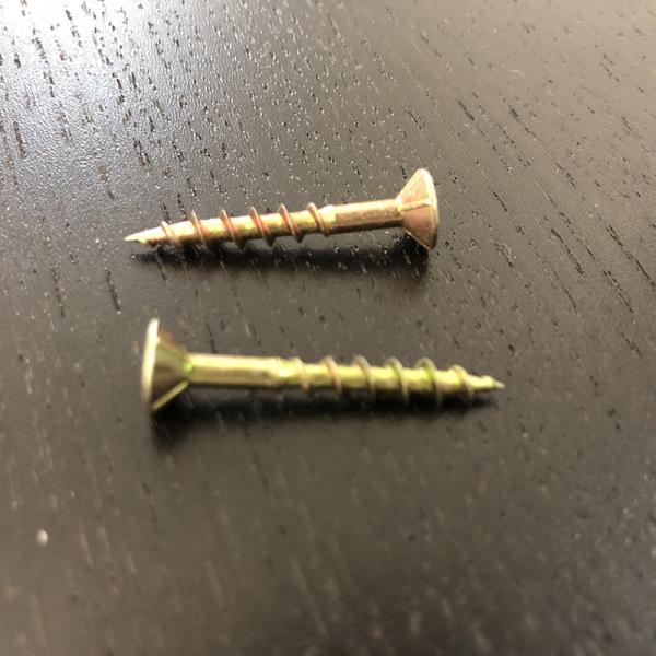M4.0x30MM Hardened Carbon Steel Yellow Zinc Plated CSK Flat Head Pozidirv Chipboard Screw