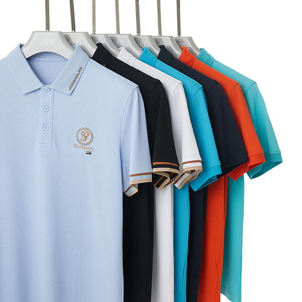 2026Hot Sale Cotton Men Polo T-Shirt  Custom Color Blue White T Shirt Embroidery and Printing Polo