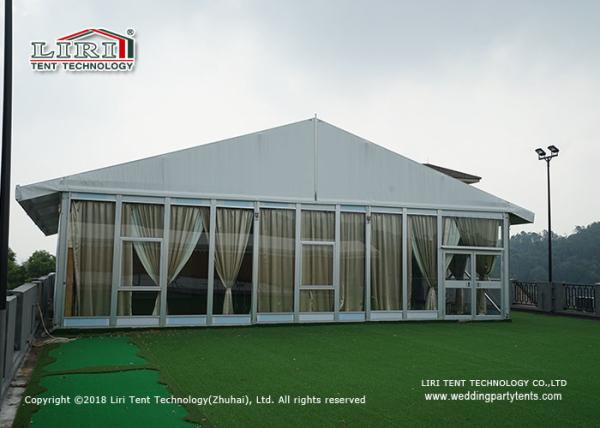 High Safety 12m Wide Sport Event Tents Glass Hard Sidewall For Archery Range