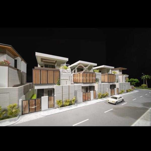 1/75 Town House Model Architectural Design Seamlessly Integrates Villa Sales Model