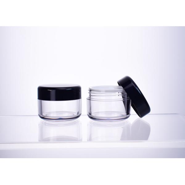 Custom Classic Glass-like Recyclable Plastic PET Cosmetics Jar 50ml For Skincare Face Cream With Classic Cylinder Shape
