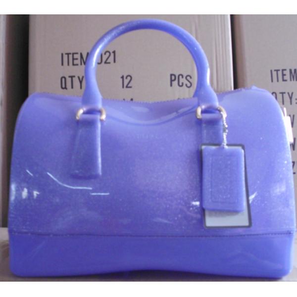 Silicone transparent jelly bags of candy color edition fashion hand the bill of lading sho