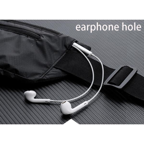 Multi-functional outdoor two zipper pockets travel belt mobile phone waist bag