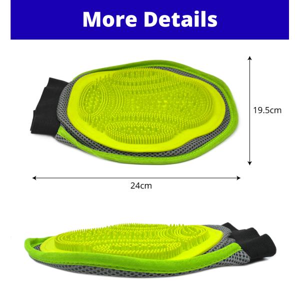 Pet Hair Remover Glove Grooming Deshedding Massage Bathing Mitt For Dogs Cats