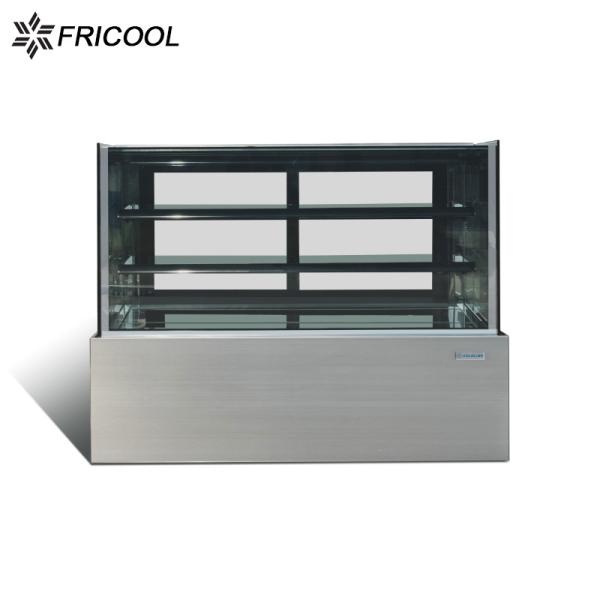 Commercial refrigerareted glass showcase for bakery shop with CE/ETL