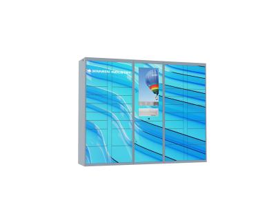 Smart Luggage Storage Rental Locker With Coin Bill Credit Card Payment For Supermarket