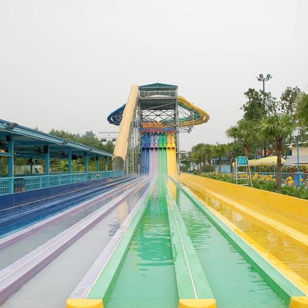 Adult Water Park Equipment / Outdoor Playground Water Slide Customized Size