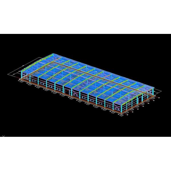 Edificio de almacén de estructura prefabricada de acero con vigas de sección H