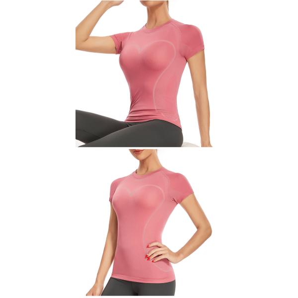 Lulu Seamless Yoga Slim Fit Short Sleeve Breathable T Shirt Women Gym Fitness Top