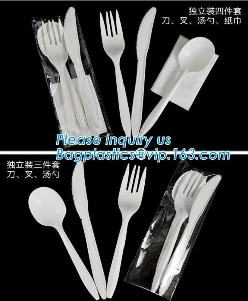 Disposable Biodegradable Corn Starch Fork Knife Spoon / Cutlery for Food,compostable disposable CPLA plastic knife with