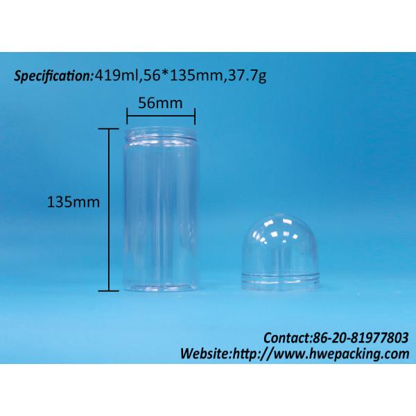 Unique Shape Food Grade Transparent Small Round Plastic PET Candy Jar Screw Lid