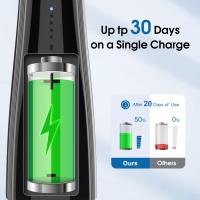 Flosser d'eau pour voyage sans fil pour les dents irrigueur dentaire portable rechargeable avec 4 buses, sac de rangement en PVC