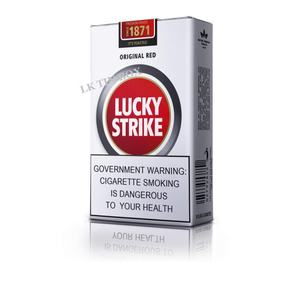 Caixas duras do cigarro vermelho original de Piperita do Mentha, bloco do cigarro do metal