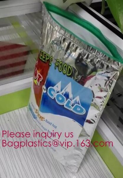 reflective Thermal Plastic handle portable aluminum epe foam Insulation bag cool bag,aluminum film lunch Thermal food pi