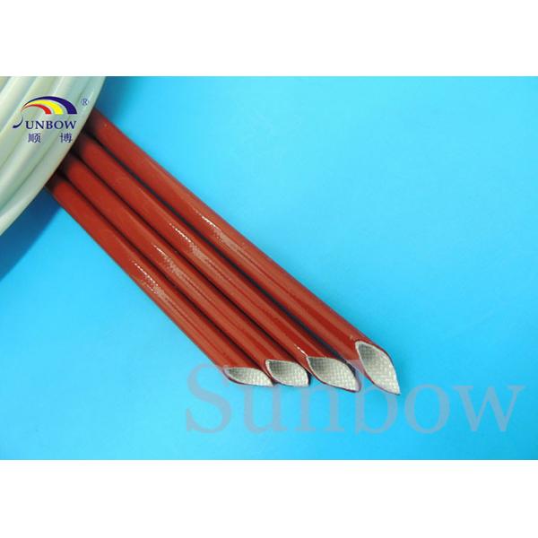 Insulation type Silicone Fiberglass Sleeving / Flame Retardant industrial