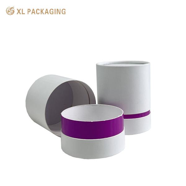 XL Packaging Фабрика по производству индивидуальной упаковки Индивидуальный логотип Цилиндрическая круглая картонная коробка для свечей Белая картонная коробка для свечей