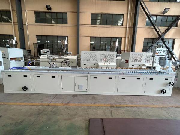 PVC Window Frames Extrusion Line With 22KW Motor Power And Custom Profile Size According To Drawings