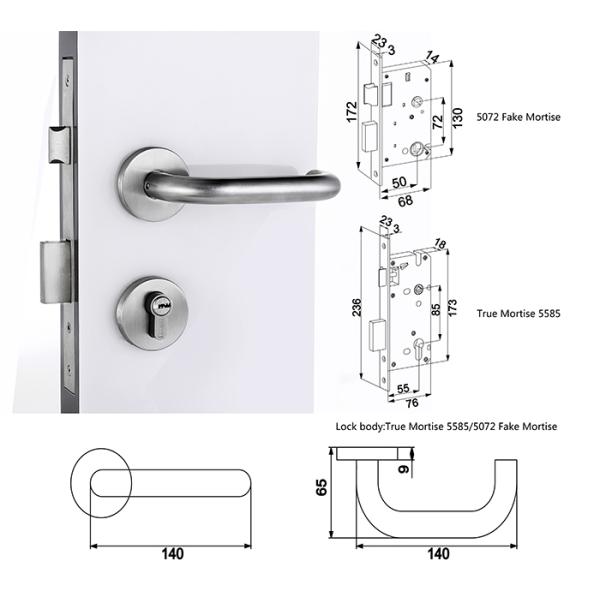 Фальшивые замки из нержавеющей стали / замки из стальной двери для металлических входных дверей