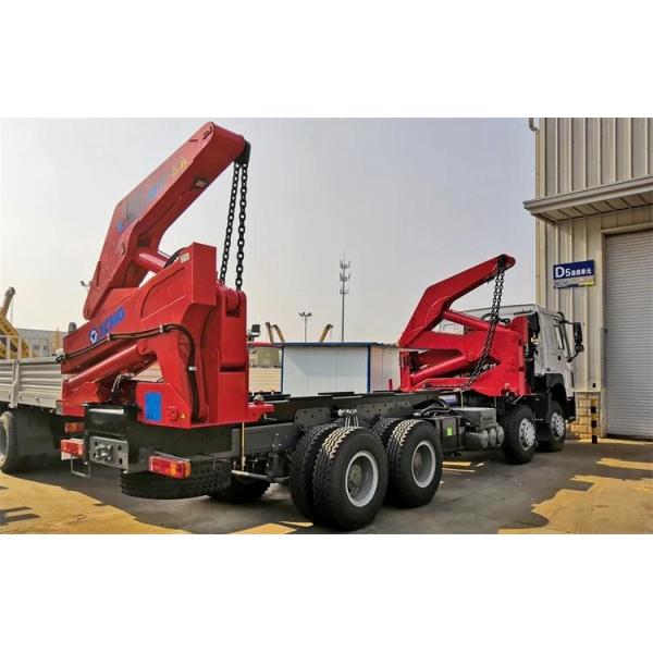 Самонагружающийся 20-футовый контейнерный подъемник, установленный на полуприцепе