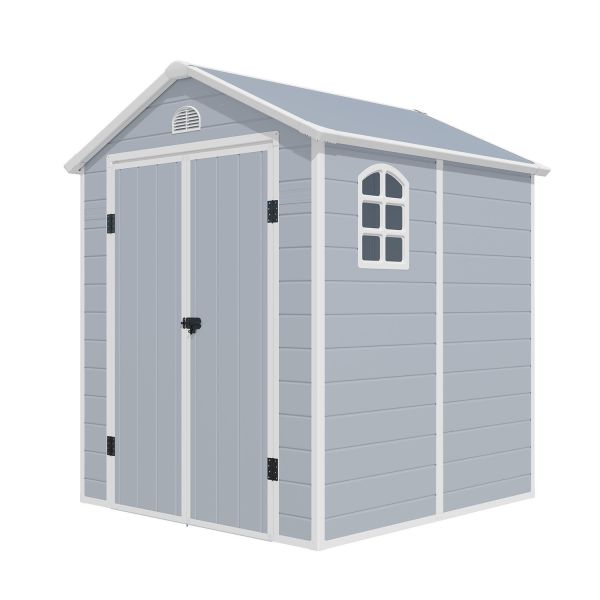 UV Stabilized Plastic Garden Shed 100 Cubic Feet  6ft X 4ft Plastic Shed HDPE