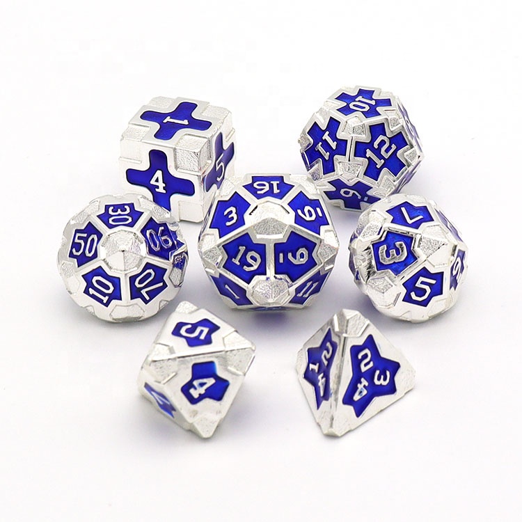 Customized Color Zinc Alloy Metal Dice Set 14-20mm for DND Games