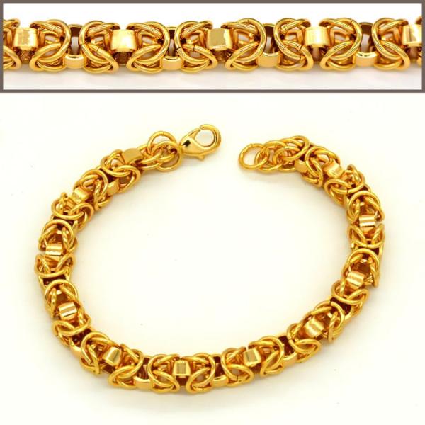 Hot Selling items Fashion jewelry Men or Womans bracelet Bangle 18K Real Gold Plated Link