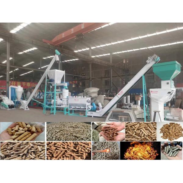 500-1000 кг/ч линия по производству древесных гранул / линия по производству биомассовых гранул 118 кВт