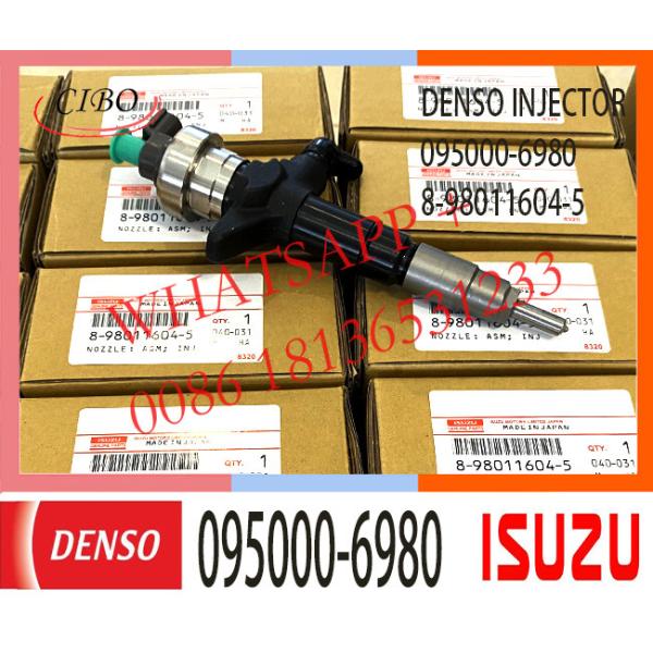 Неподдельный новый инжектор коллектора системы впрыска топлива 4JJ1 Dmax 3.0L 095000-6980 8-98011604-5 8-98011604-1 для Isuzu 4JJ1