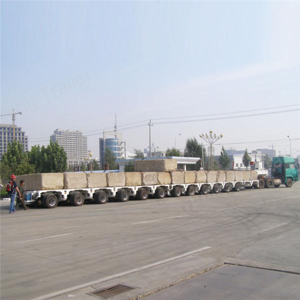 100 - 250 Tons Heavy Equipment Lowboy Trailer , Multi Axles Low Bed Trailer