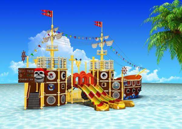Spray Park Water Playground Equipment Pirate Ship Indoor Commercial Adult Water Slide