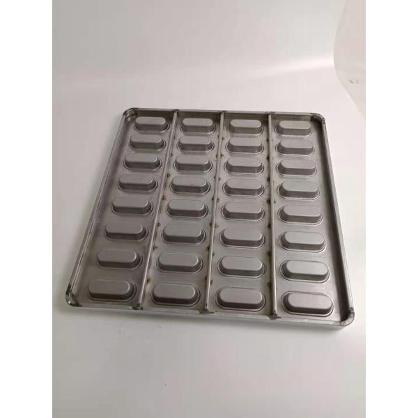 32 Cavities 600x600mm Hot Dog Bun Baking Pan Sturdy Structure